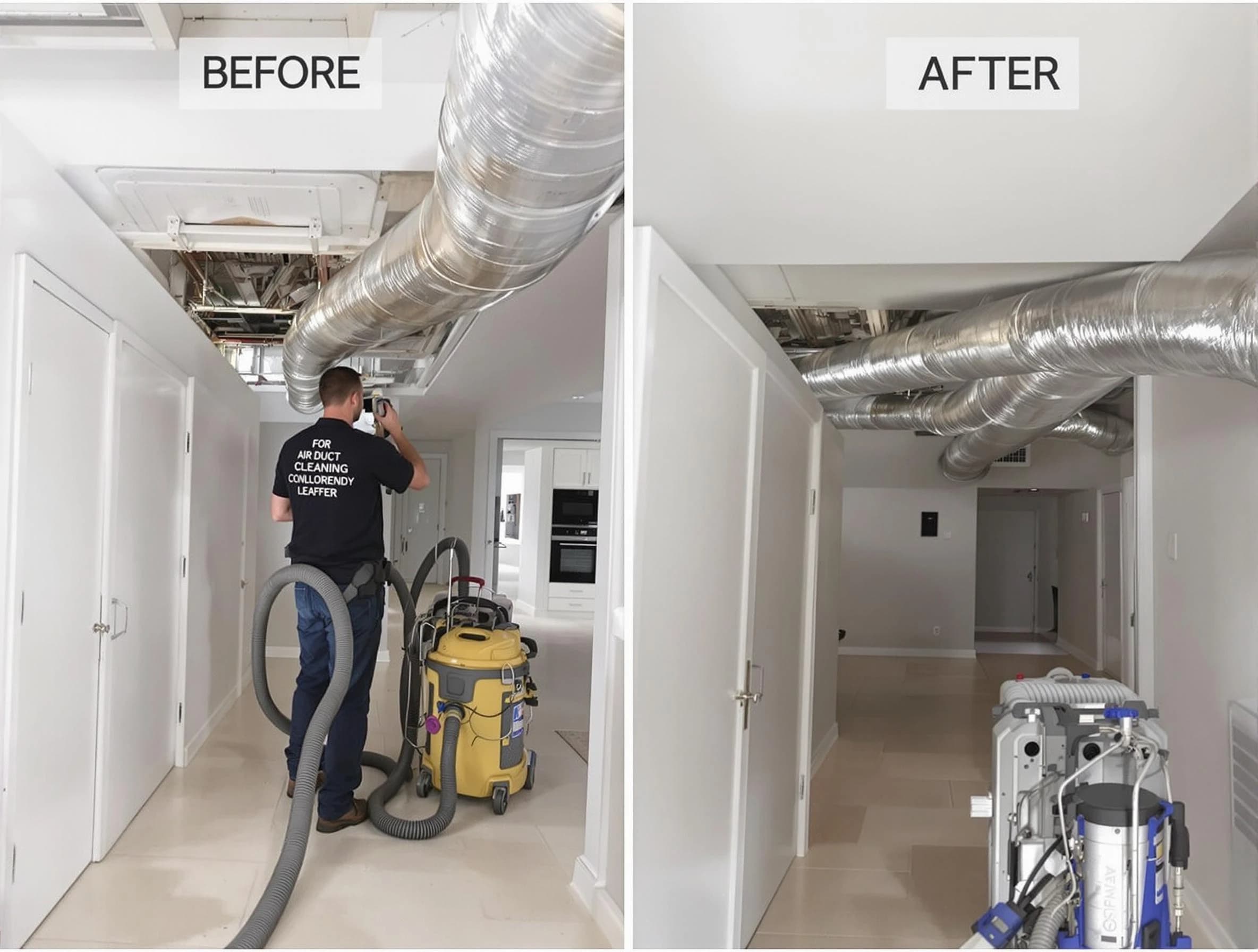 Lake View Air Duct Cleaning professional performing thorough air duct cleaning in Lake View