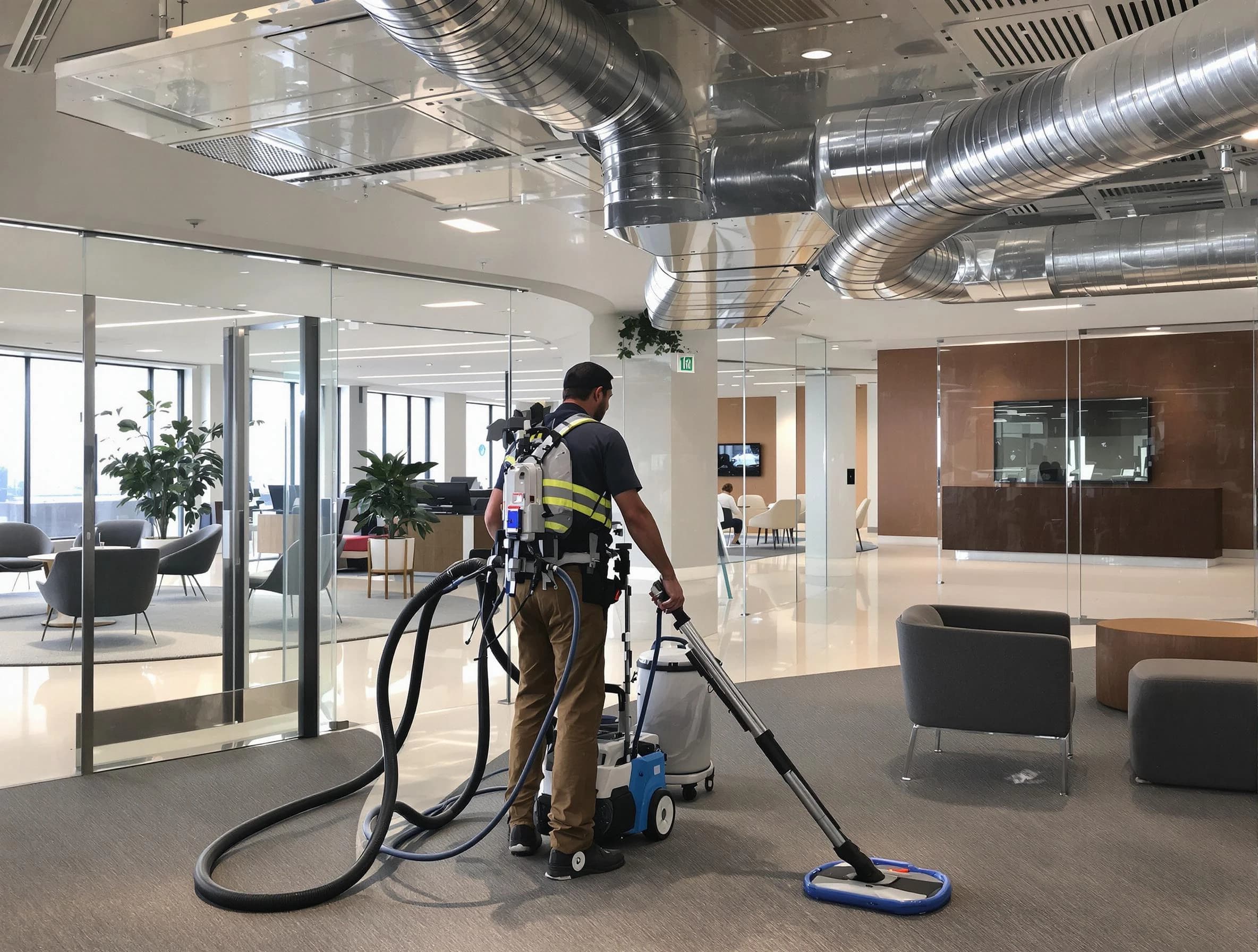 Commercial duct cleaning service by Lake View Air Duct Cleaning in Lake View