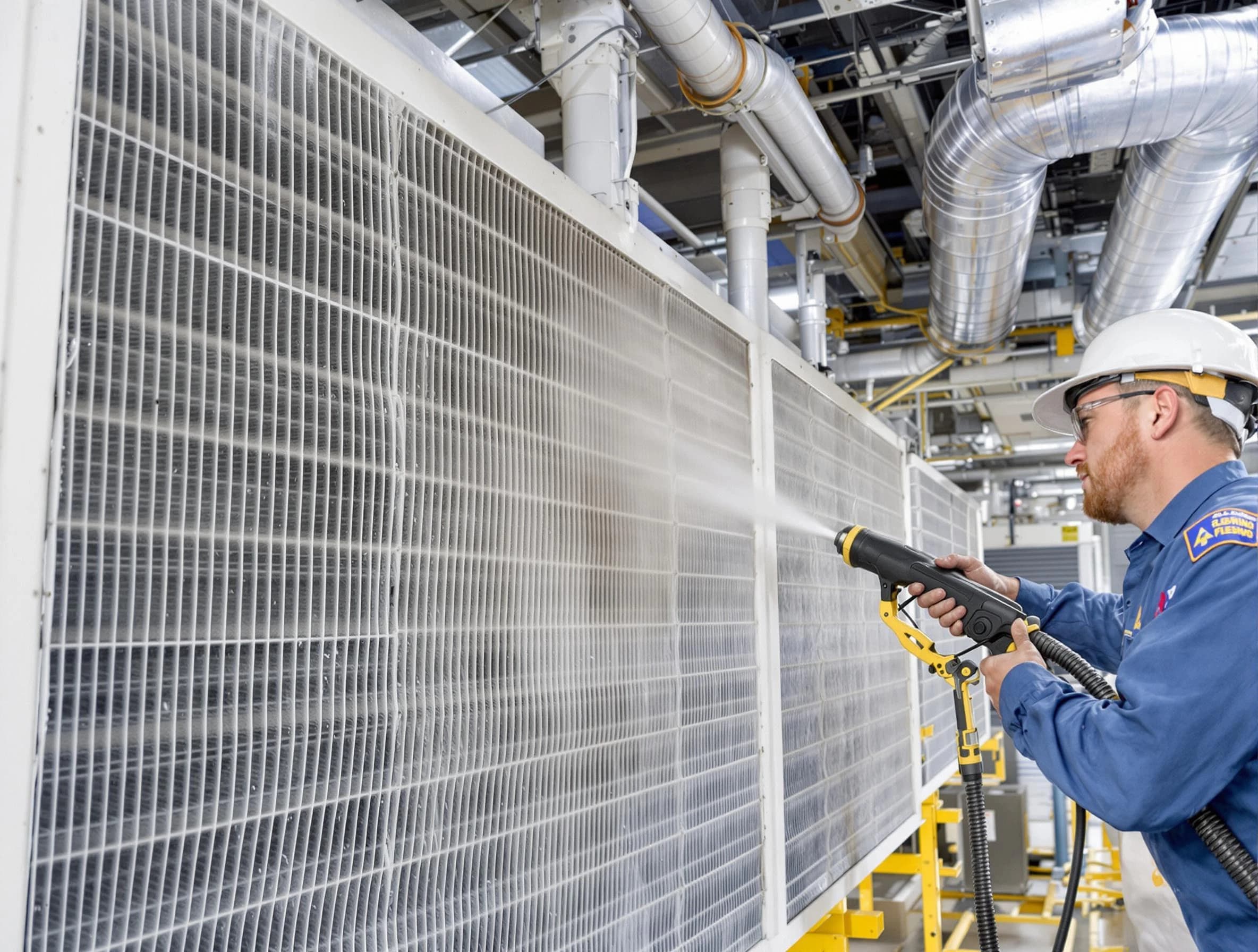 Professional commercial coil cleaning by Lake View Air Duct Cleaning in Lake View