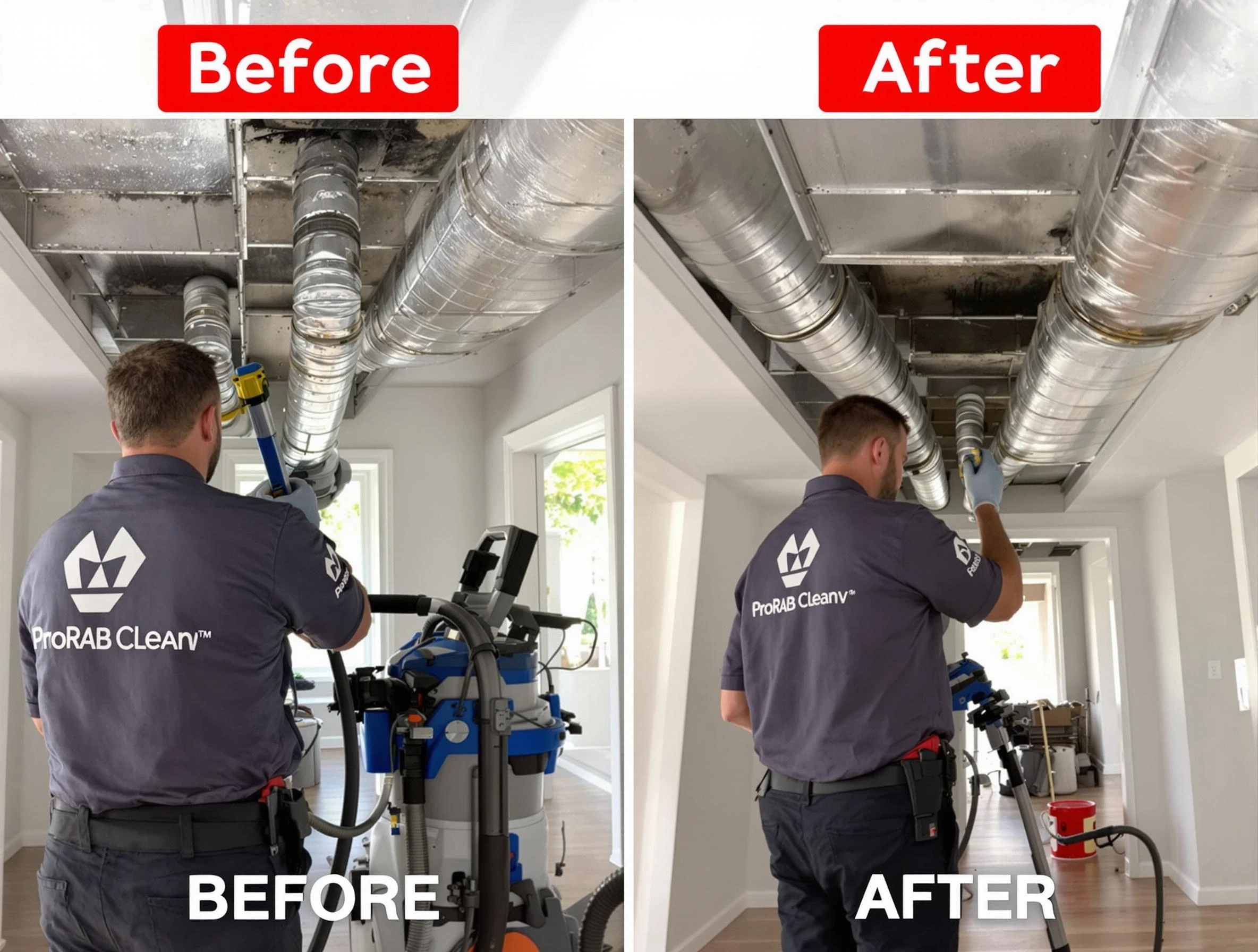 Lake View Air Duct Cleaning expert performing thorough residential duct cleaning in a Lake View home